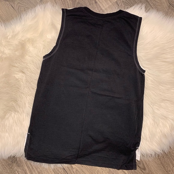 Nike Colorblock Muscle Tank Top Black & White XS - Picture 5 of 12